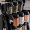 18-Jar Rotating Spice Rack – Space-Saving Kitchen Organizer