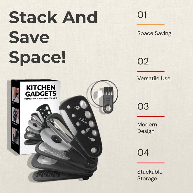 6-Piece Stackable Kitchen Gadget Set