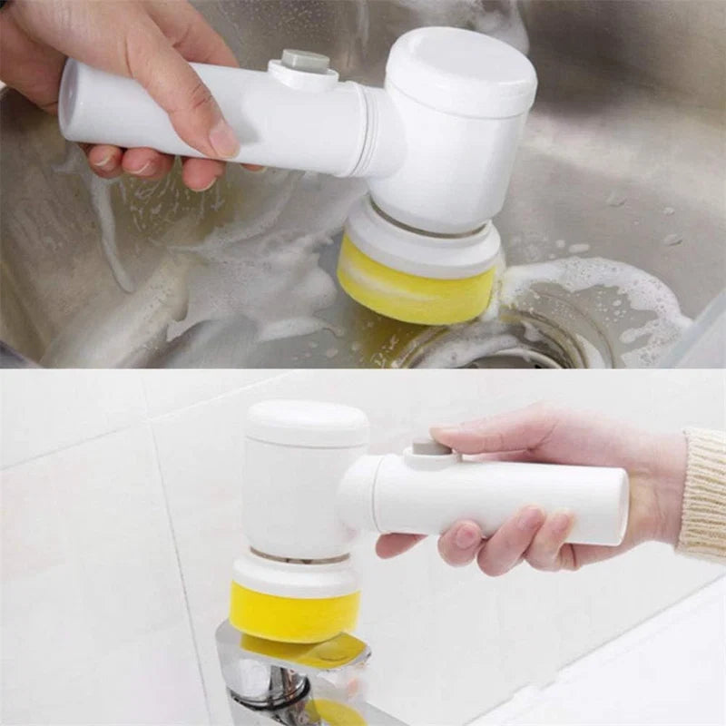 5-in-1 Electric Cleaning Brush – Multi-Purpose Scrub & Cleaning Tool