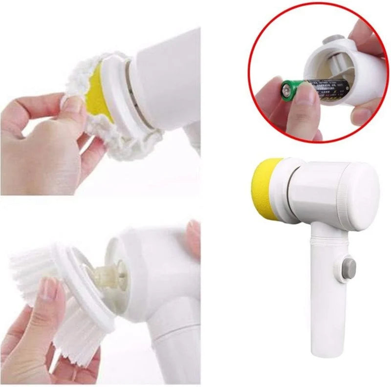 5-in-1 Electric Cleaning Brush – Multi-Purpose Scrub & Cleaning Tool