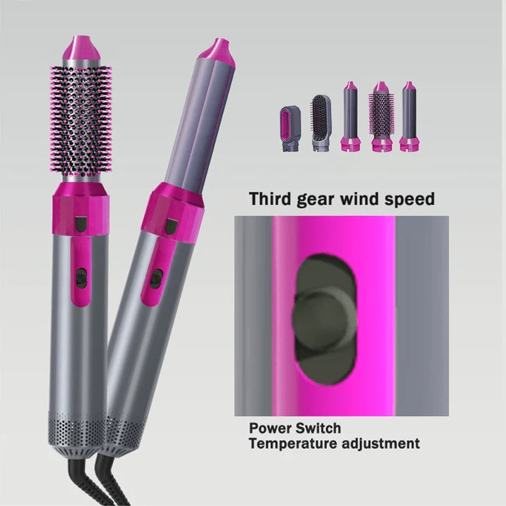 5-in-1 Hot Air Brush – Multi-Style Hair Dryer & Styling Tool